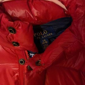 Red polo Ralph puffer jacket